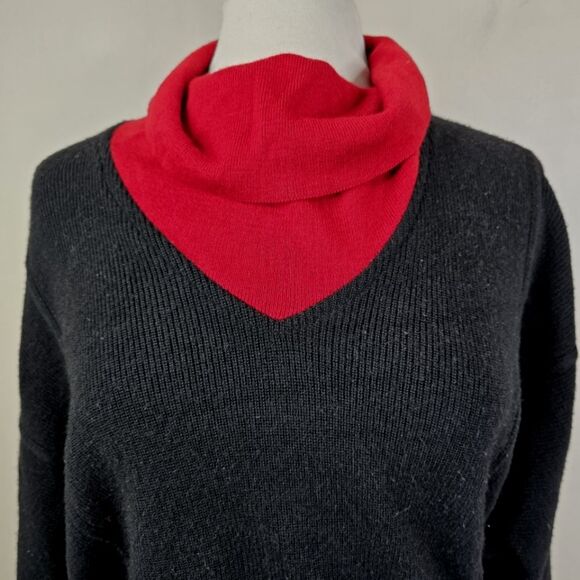 Vintage RODIER Paris Wool Acrylic Blend Long Sleeve Cowl Neck Sweater M - Picture 5 of 11